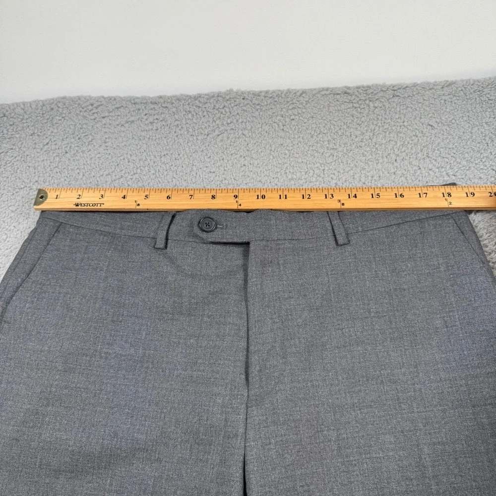 Banana Republic Vitale Barberis Canonico Wool Dress Pants Mens 35x30 Gray Slim